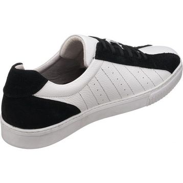 Costo Shoes Kaan-01 Beyaz Deri Siyah Süet Erkek Spor Ayakkabı