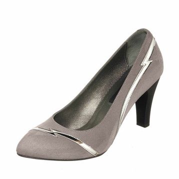 Costo Shoes KDR1001 Gri Süet Rahat Geniş Kalıp Büyük Numara Kadın Ayakkabı
