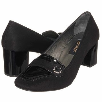 Costo Shoes KDR1258 Siyah Süet Büyük Numara Rahat Geniş Kalıp Kadın Ayakkabısı