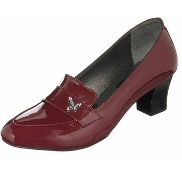 Costo Shoes KDR1266 Bordo Rugan Rahat Geniş Kalıp Özel Seri Büyük Numara Kadın Ayakkabısı