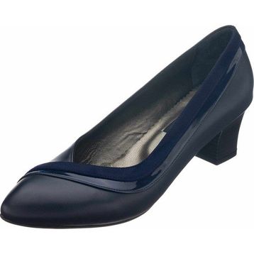 Costo Shoes KDR1308 41-42-43-44 Lacivert Estetik Derin Dekolteli Abiye Özel Deri Büyük Numara Kadın Topuklu Ayakkabı