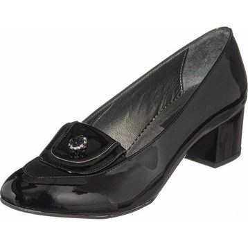 Costo Shoes KDR1476 Siyah Rugan Özel Seri Büyük Numara Abiye Kadın Ayakkabısı