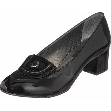 Costo Shoes KDR1476 Siyah Rugan Özel Seri Büyük Numara Abiye Kadın Ayakkabısı