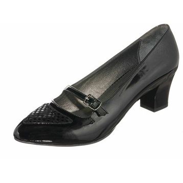 Costo Shoes KDR1616 Siyah Rugan Özel Seri Rahat Geniş Kalıp Büyük Numara Kadın Ayakkabısı