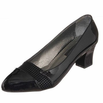 Costo Shoes KDR1813 Siyah Damla Baskılı Büyük Numara Kadın Topuklu Ayakkabı
