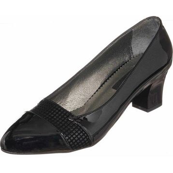 Costo Shoes KDR1813 Siyah Damla Baskılı Büyük Numara Kadın Topuklu Ayakkabı