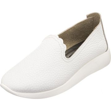 Costo Shoes N0609 Beyaz Soft Deri Çok Hafif Yumuşak Ortopedik Taban Büyük Numara Kadın Ayakkabı