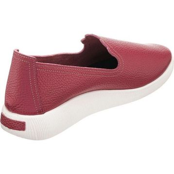 Costo Shoes N0609 Eflatun Soft Deri Çok Hafif Yumuşak Ortopedik Taban Büyük Numara Kadın Ayakkabı