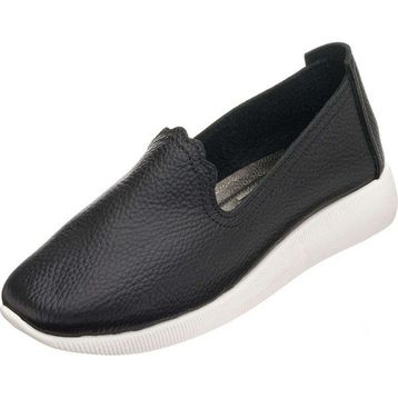 Costo Shoes N0609 Siyah Soft Deri Çok Hafif Yumuşak Ortopedik Taban Büyük Numara Kadın Ayakkabı