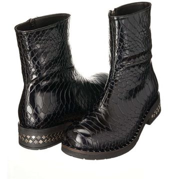 Costo Shoes NR1332 Siyah Croco Kadın Bot