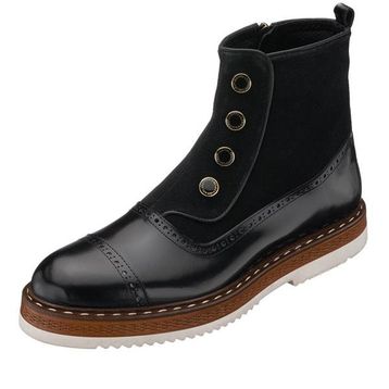 Costo Shoes NVN490 Siyah Açma Eva Taban Rahat Geniş Kalıp Premium serisi Büyük Numara Erkek Bot