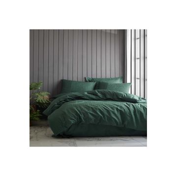 Cotton Box 100x100 cm Hexa Yeşil Jakarlı Saten Çift Kişilik Nevresim Takımı