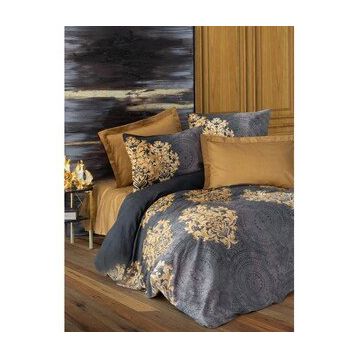 Cotton Box 200x220 cm Jadira Bej Çift Kişilik Saten Nevresim Takımı