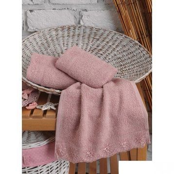 Cotton Box 3'lü Gipürlü Pudra Havlu Seti