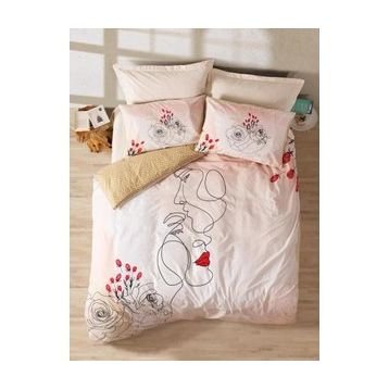 Cotton Box Amore Human&Women Bej Çift Kişilik Nevresim Takımı