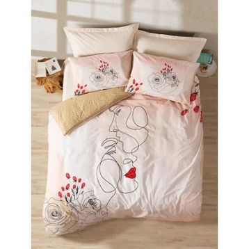 Cotton Box Amore Human&Women Bej Çift Kişilik Nevresim Takımı