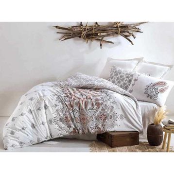 Cotton Box Bohem Harley Bej Çift Kişilik Yatak Örtüsü Takımı