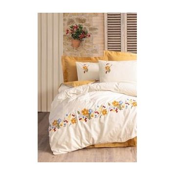 Cotton Box Brode Pamuya Hardal Ranforce Çift Kişilik Nevresim Takımı