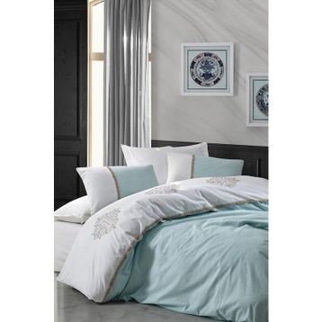 Cotton Box Brode Ranforce Carel Mint Nevresim Takımı