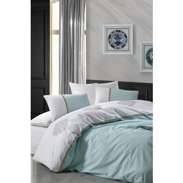 Cotton Box Brode Ranforce Carel Mint Nevresim Takımı