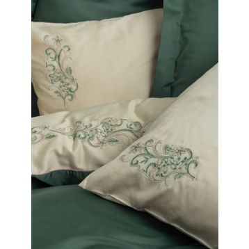 Cotton Box Brode Saten Andy Yeşil Çift Kişilik Nevresim Takımı