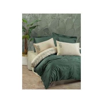 Cotton Box Brode Saten Andy Yeşil Çift Kişilik Nevresim Takımı