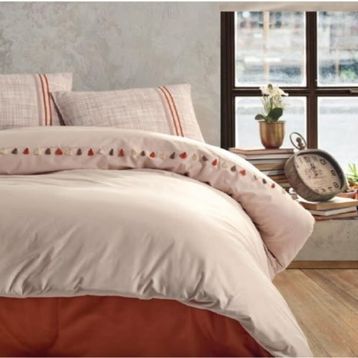 Cotton Box Candy Merri Bej 200x220 cm Çift Kişilik Nevresim Takımı