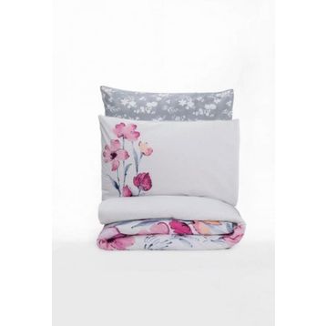 Cotton Box Carla Gri Tek Kişilik 160x220 cm Nevresim Takımı