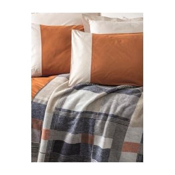 Cotton Box Comfy Clement Tarçın Pamuk Battaniyeli Çift Kişilik Nevresim Takımı
