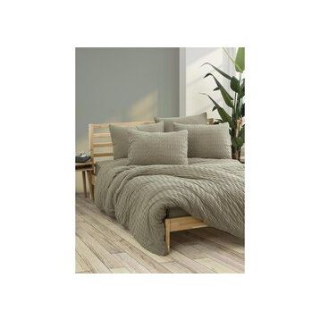 Cotton Box Crepe Penye Vizon Lastikli Çift Kişilik Çarşaflı Nevresim Takımı