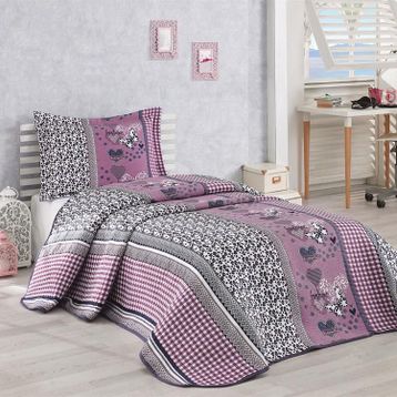 Cotton Box Dynamic Serisi Queen Pembe Tek Kişilik Yatak Örtüsü