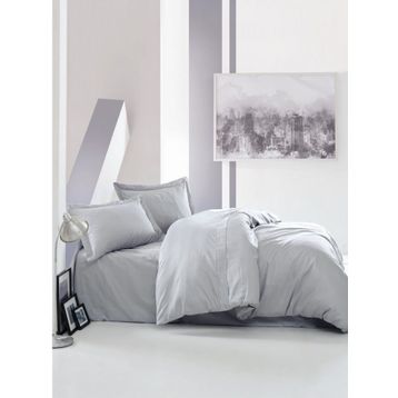 Cotton Box Elegant Gri Çift Kişilik Saten 200 x 220 cm Nevresim Takımı
