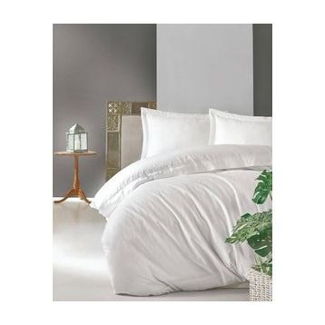 Cotton Box Elegante Saten Beyaz Tek Kişilik Nevresim Takımı