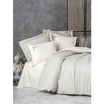 Cotton Box Elite Teresa Bej Saten Çift Kişilik 200x220 cm Nevresim Takımı