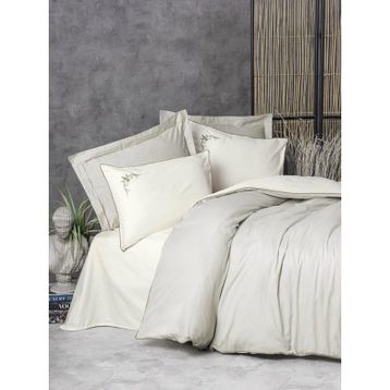 Cotton Box Elite Teresa Bej Saten Çift Kişilik 200x220 cm Nevresim Takımı