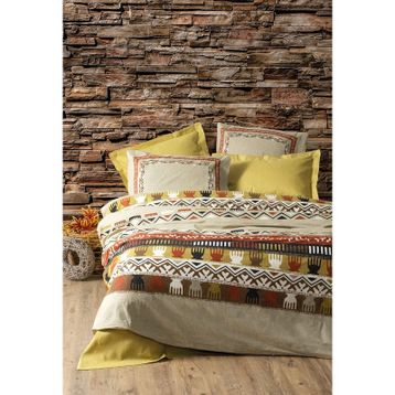 Cotton Box Ethnic Magnus Hardal Çift Kişilik 200x220 cm Nevresim Takımı