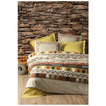 Cotton Box Ethnic Magnus Hardal Çift Kişilik 200x220 cm Nevresim Takımı