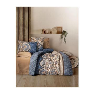 Cotton Box Ezra Saten Kahve Çift Kişilik Nevresim Takımı