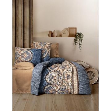 Cotton Box Ezra Saten Kahve Çift Kişilik Nevresim Takımı