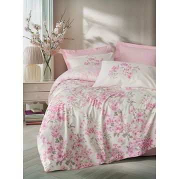 Cotton Box Floren Pembe Çift Kişilik Nevresim Takımı