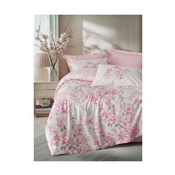 Cotton Box Floren Pembe Çift Kişilik Nevresim Takımı