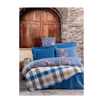 Cotton Box Galano Alaçatı Lacivert Nevresim Takımı Çift Kişilik