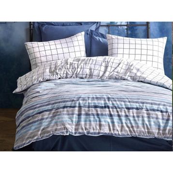 Cotton Box Grace Mavi Ranforce Çift Kişilik Nevresim Takımı