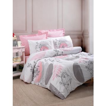 Cotton Box Human&Women Pretty Pembe Çift Kişilik Nevresim Takımı