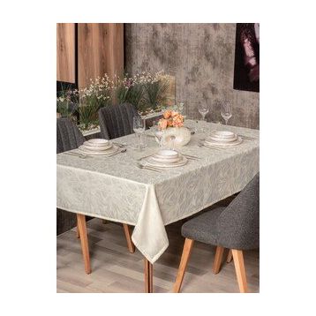 Cotton Box Jakarlı Dertsiz Lavinia Krem 155x220 cm Masa Örtüsü