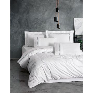 Cotton Box Josina Beyaz Classic Çift Kişilik 200x220 cm Nevresim Takımı