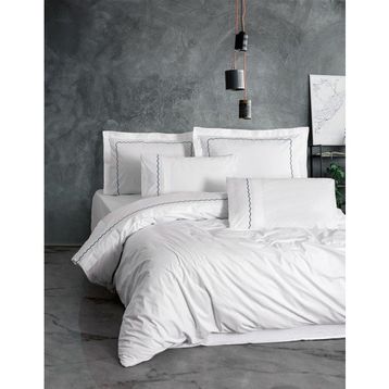 Cotton Box Josina Beyaz Classic Çift Kişilik 200x220 cm Nevresim Takımı