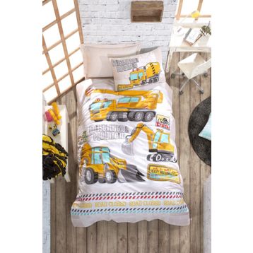 Cotton Box Junior Track Turkuaz Lastikli Çarşaflı Tek Kişilik Nevresim Takımı