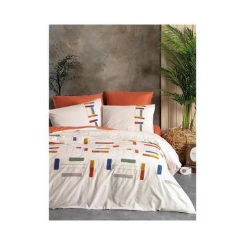 Cotton Box Katy Tarçın Puff Nakışlı Ranforce Çift Kişilik Nevresim Takımı