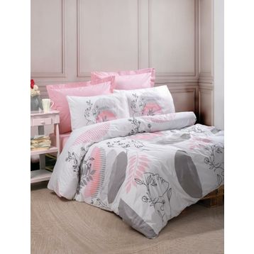 Cotton Box Line Art Pretty Pembe Çift Kişilik Nevresim Takımı
